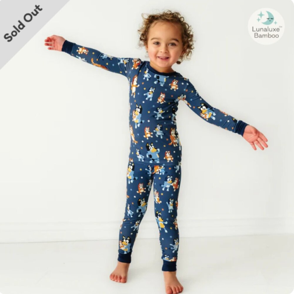 Little Sleepies Bluey 3T Long Sleeve Two-Piece Pajama Set Littlesleepies NWT